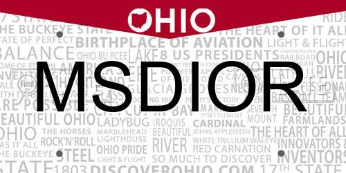MSDIOR Ohio License Plate