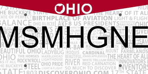 MSMHGNE Ohio License Plate