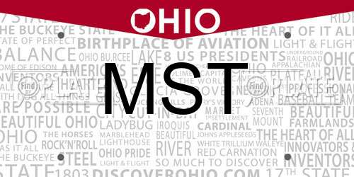 MST Ohio License Plate