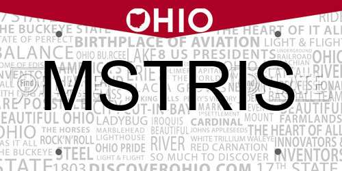 MSTRIS Ohio License Plate