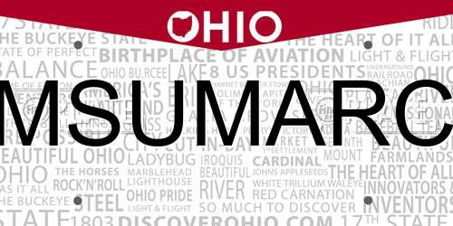 MSUMARC Ohio License Plate