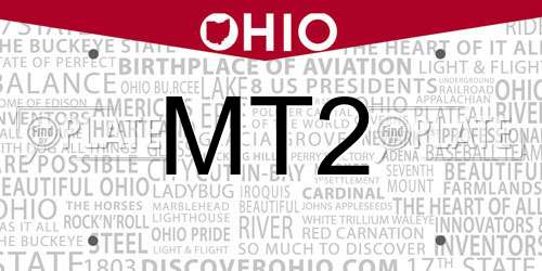 MT2 Ohio License Plate