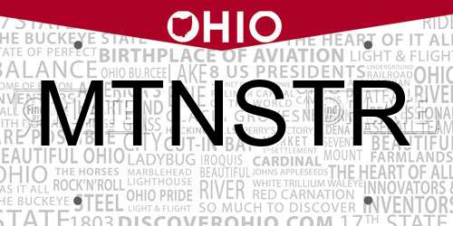 MTNSTR Ohio License Plate