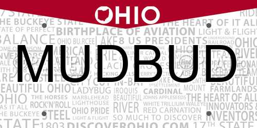 MUDBUD Ohio License Plate