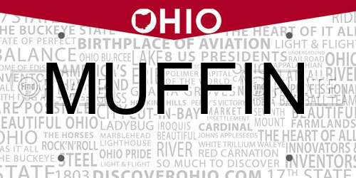 MUFFIN Ohio License Plate