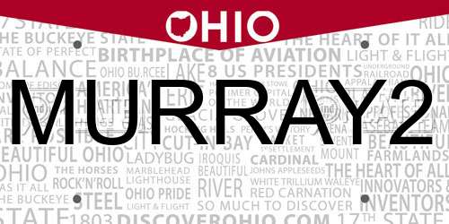 MURRAY2 Ohio License Plate