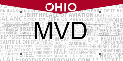 MVD Ohio License Plate