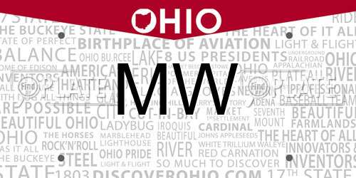 MW Ohio License Plate