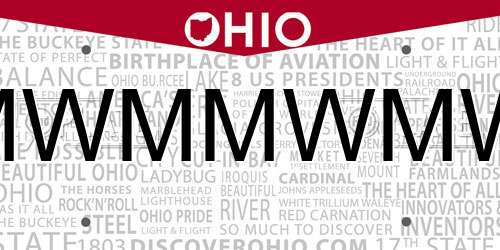MWMMWMW Ohio License Plate