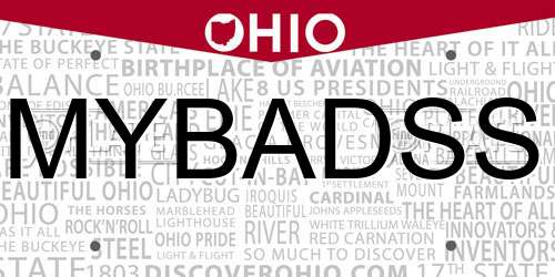 MYBADSS Ohio License Plate