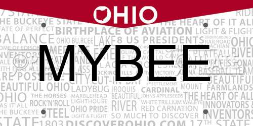 MYBEE Ohio License Plate