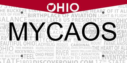 MYCAOS Ohio License Plate