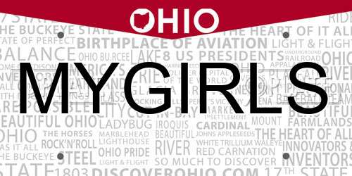 MYGIRLS Ohio License Plate