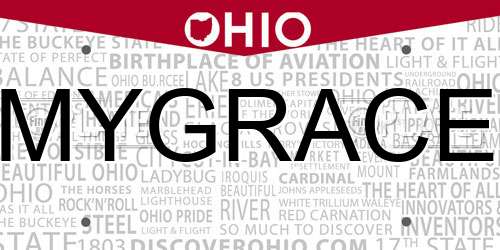 MYGRACE Ohio License Plate