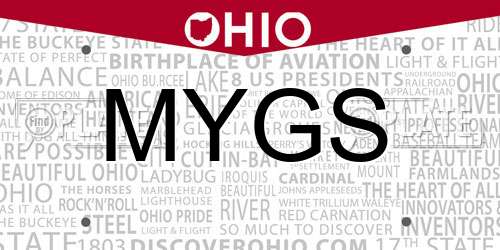 MYGS Ohio License Plate