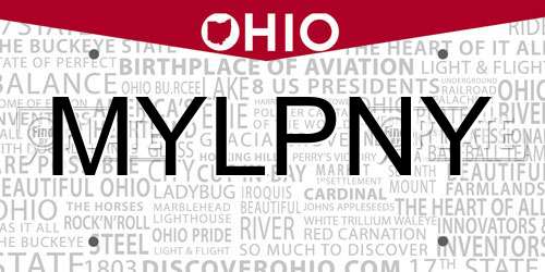 MYLPNY Ohio License Plate