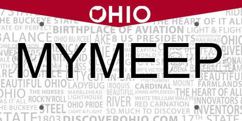 MYMEEP Ohio License Plate