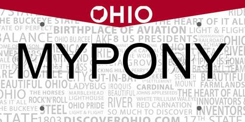 MYPONY Ohio License Plate