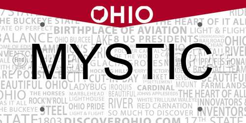 MYSTIC Ohio License Plate