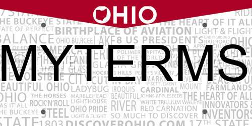 MYTERMS Ohio License Plate