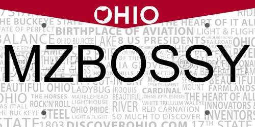 MZBOSSY Ohio License Plate