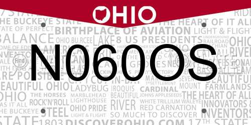 N060OS Ohio License Plate
