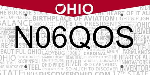 N06QOS Ohio License Plate