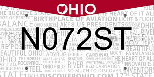N072ST Ohio License Plate