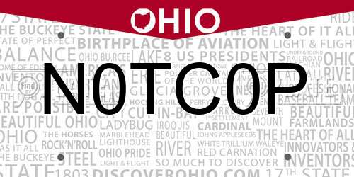 N0TC0P Ohio License Plate