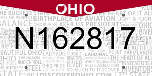 N162817 Ohio License Plate