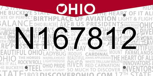 N167812 Ohio License Plate