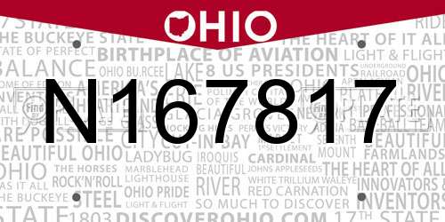 N167817 Ohio License Plate