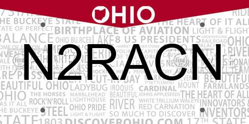 N2RACN Ohio License Plate