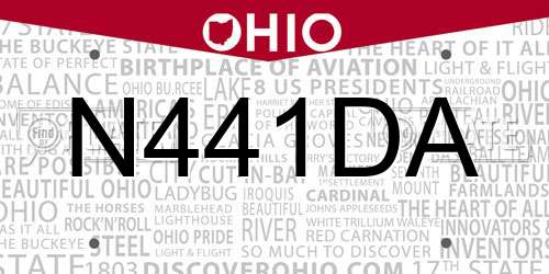 N441DA Ohio License Plate
