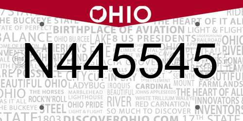 N445545 Ohio License Plate