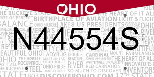 N44554S Ohio License Plate