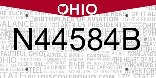 N44584B Ohio License Plate