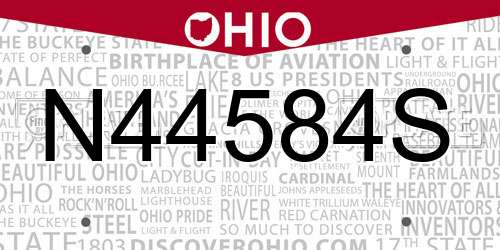 N44584S Ohio License Plate