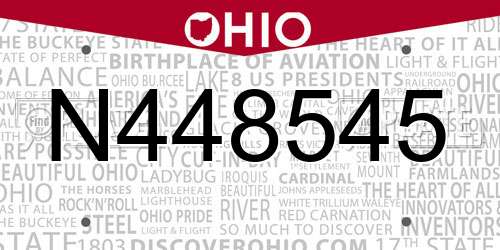 N448545 Ohio License Plate