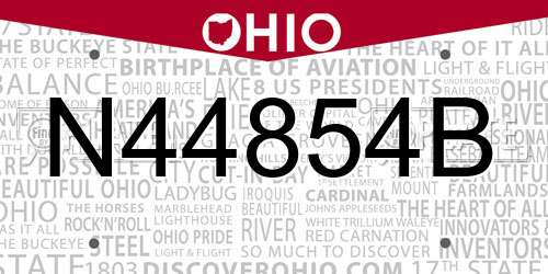 N44854B Ohio License Plate