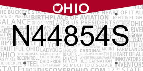 N44854S Ohio License Plate