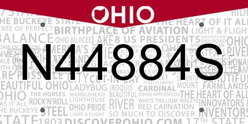 N44884S Ohio License Plate
