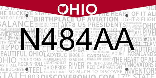 N484AA Ohio License Plate