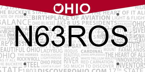 N63ROS Ohio License Plate