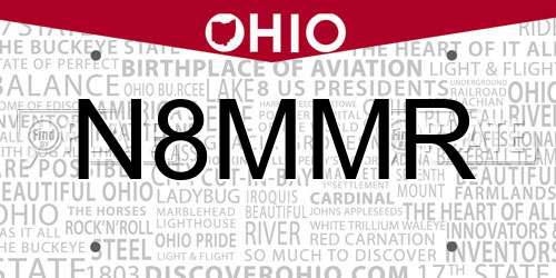 N8MMR Ohio License Plate