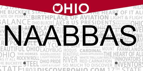 NAABBAS Ohio License Plate