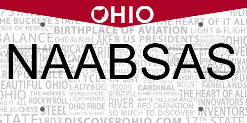 NAABSAS Ohio License Plate
