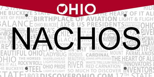 NACHOS Ohio License Plate