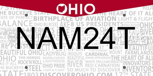 NAM24T Ohio License Plate