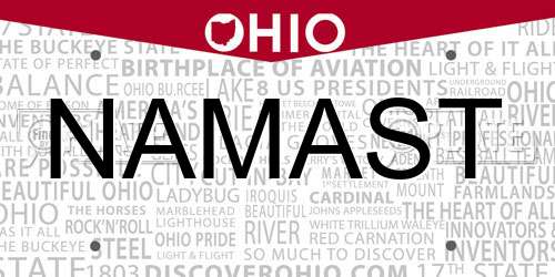NAMAST Ohio License Plate